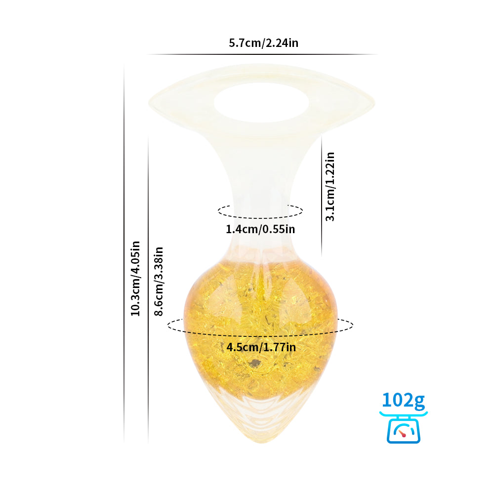 Crystalix Silicone Anal Plug - Yellow - L - image 19