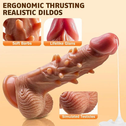 Thrusting & 10 Vibration G Spot Anal Stimulation Heating Dildo - image 4