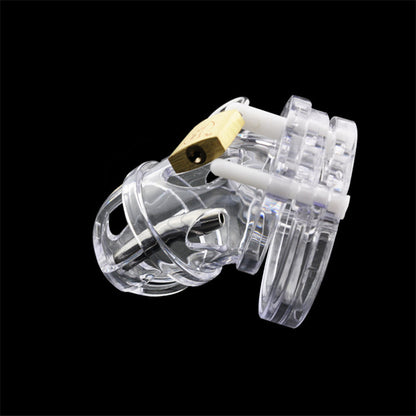  Transparent Chastity Cage with Catheter Tube - image 0
