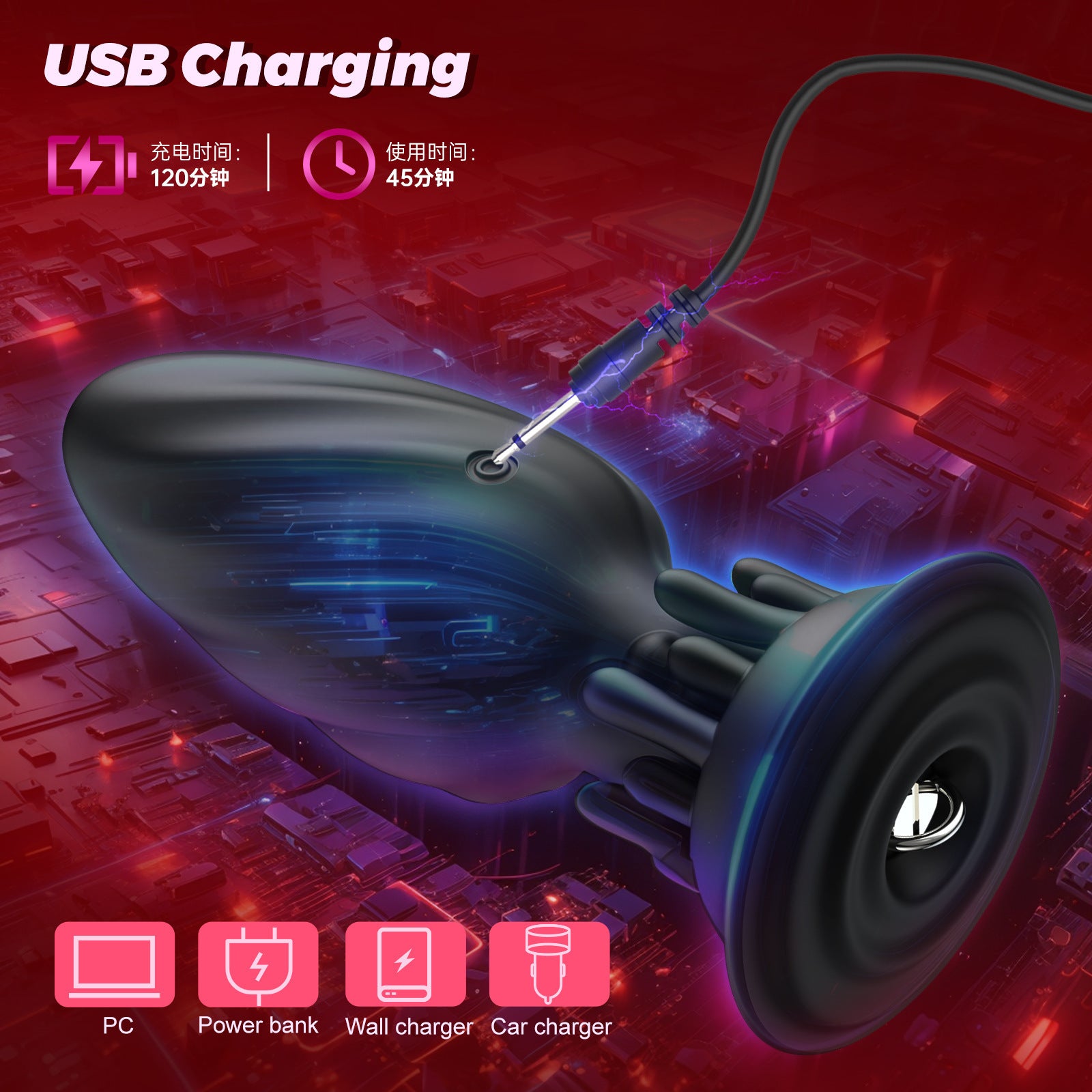 App Control Vibrating Rotating Silicone Butt Plug - image 4