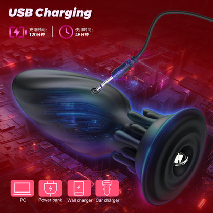 App Control Vibrating Rotating Silicone Butt Plug - image 4