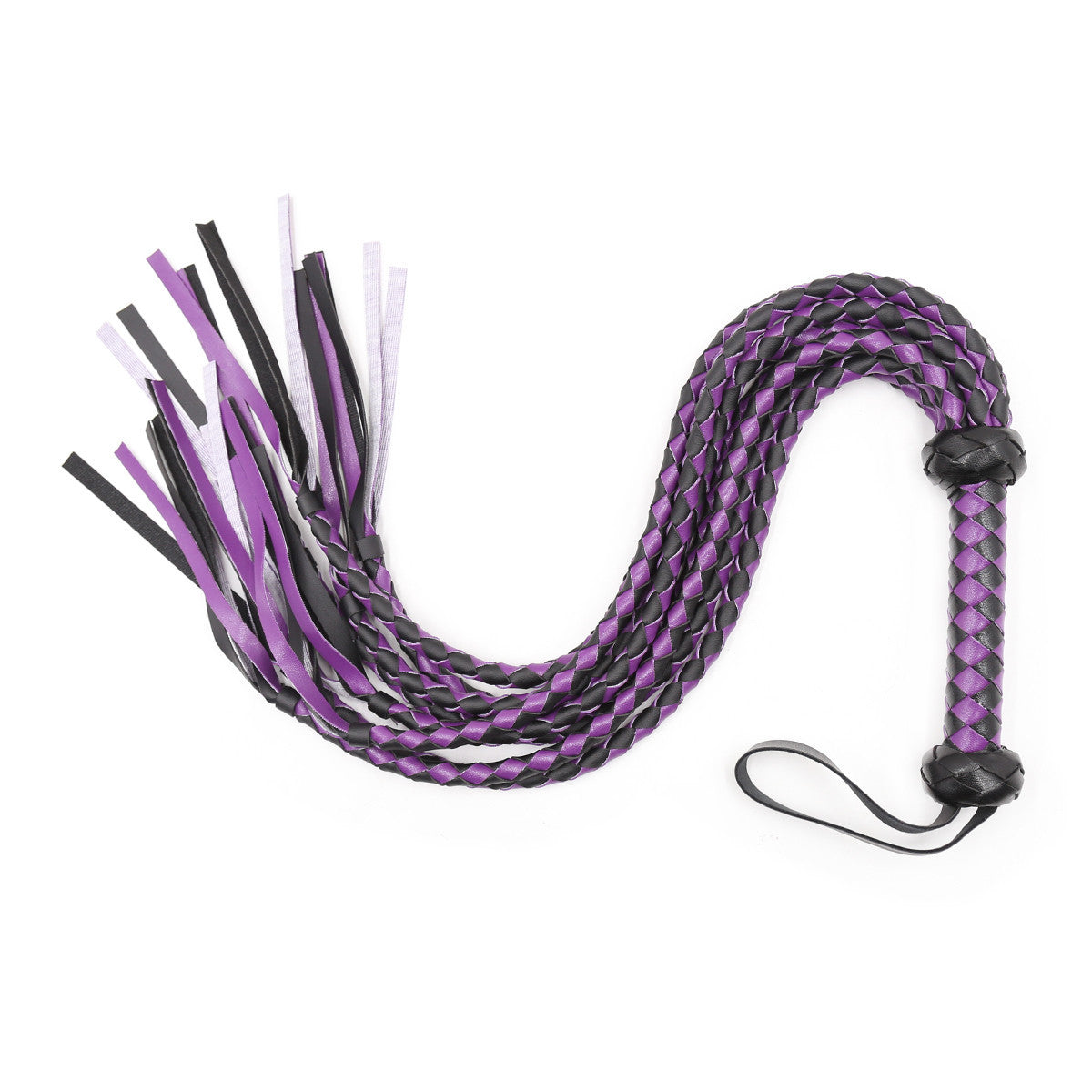 PU Leather SM Flogger Whip - Purple - image 0
