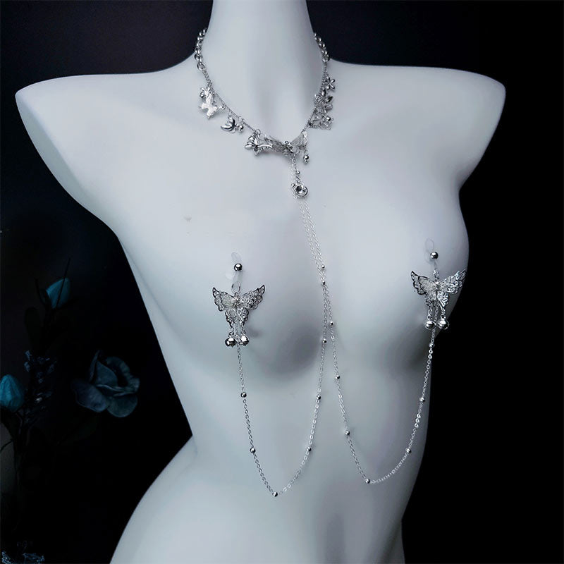 Whispering Butterfly Chime & Pearl Nipple Clamp Set - A - image 3