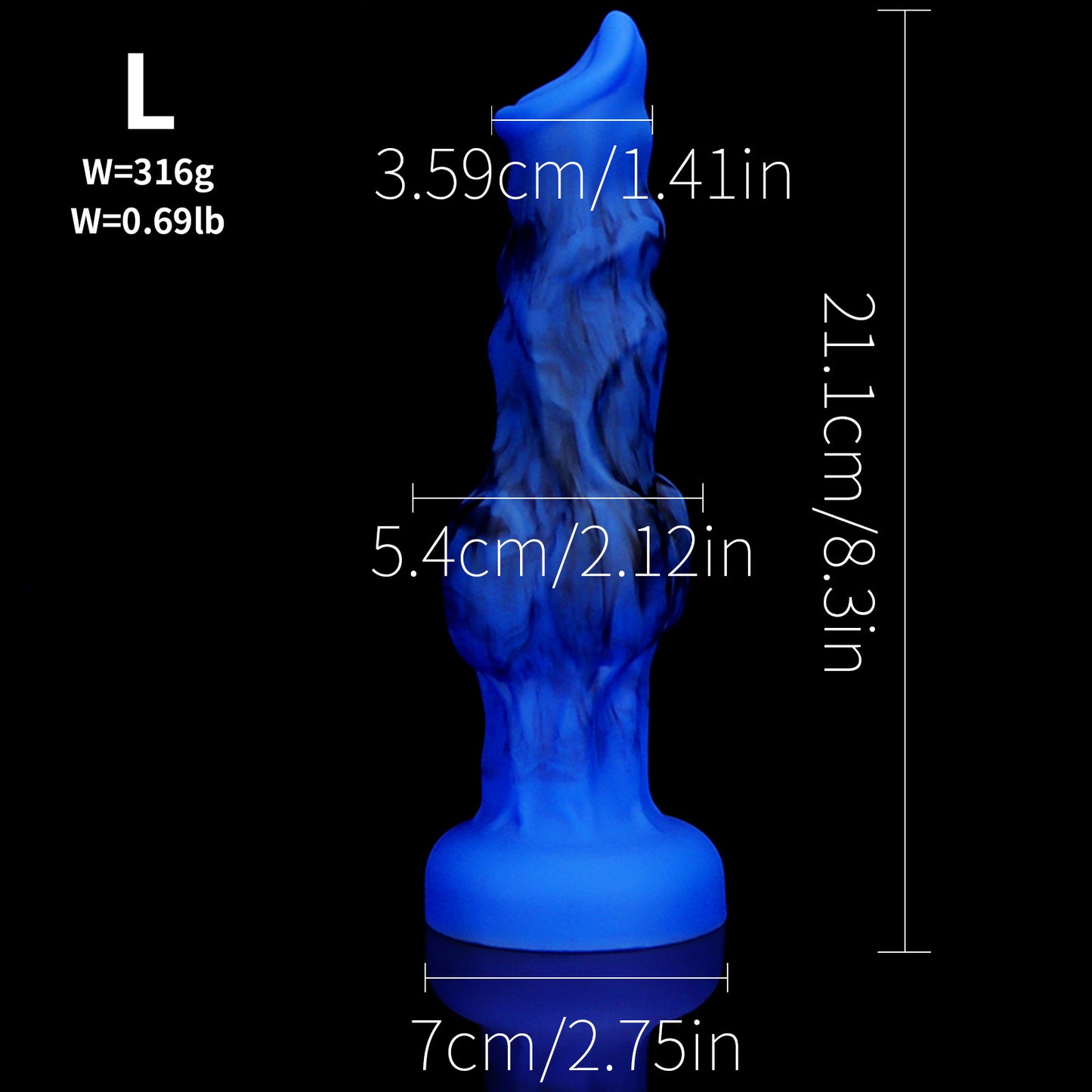 Large Silicone Wolf Dildo - L - image 6