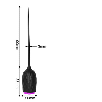Vibrating Penis Plug Urethral Dilator Stimulate Ejaculation Delay Sounding - Black - S - image 5