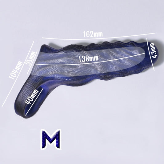 Alien Spike Sleeve – Ultra Thin Liquid Silicone Enhancer - Black & Blue - M - image 0