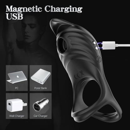 Vibrating Cock Ring with Clit Licking Mode - image 3