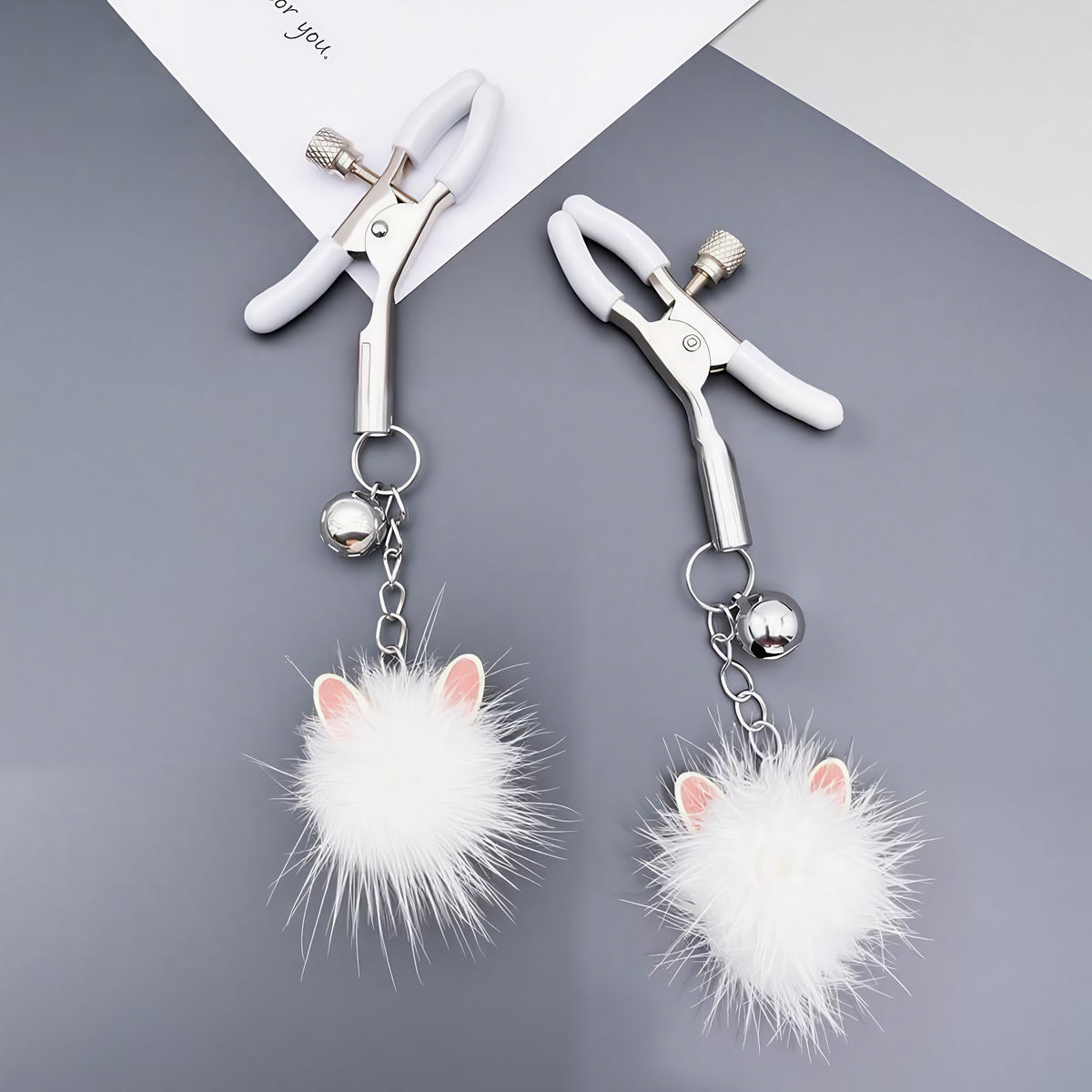 Fluffy Cat Bell Nipple Clamps - B - image 2