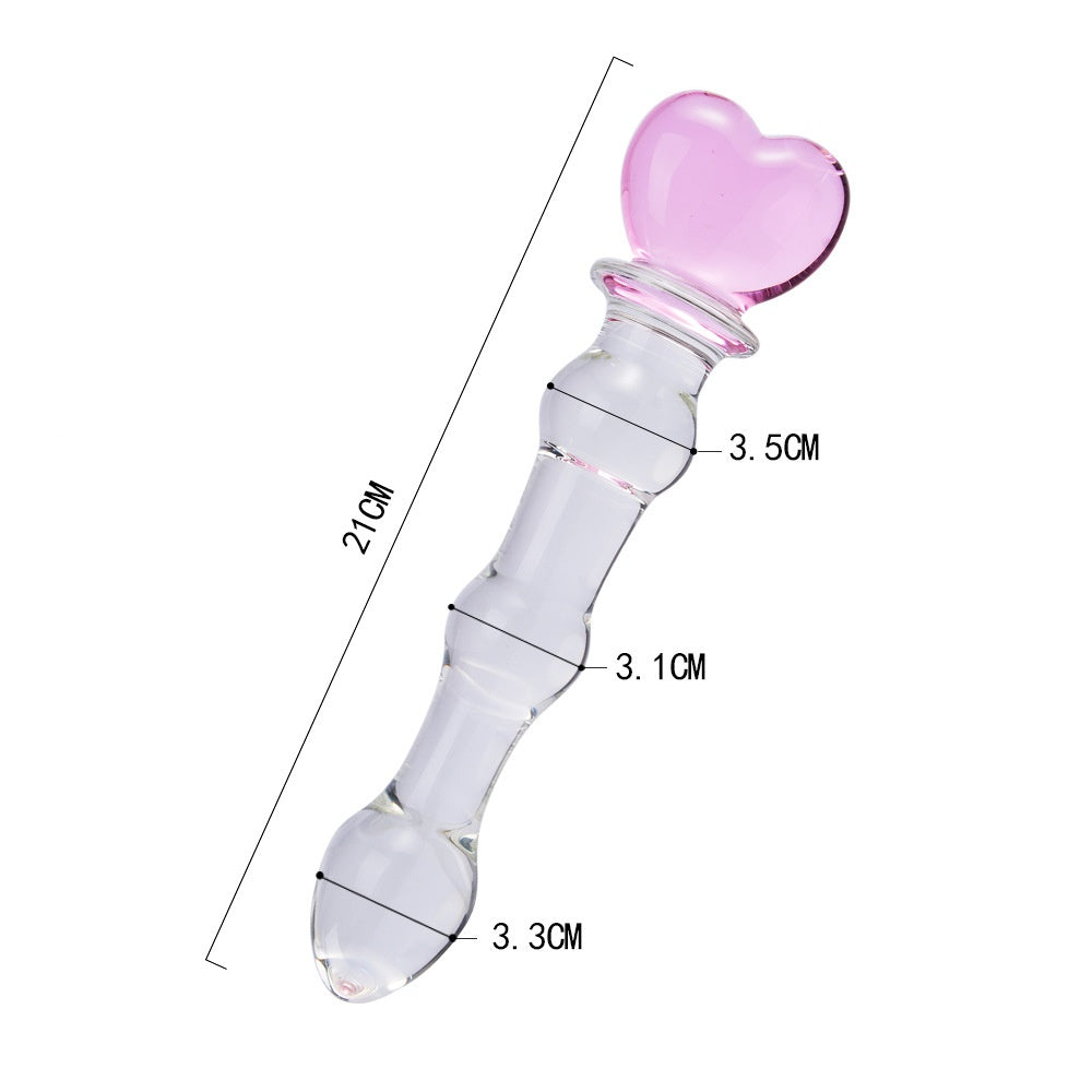Crystal Glass Pleasure Wand Dildo Anal Plugs - L - image 1
