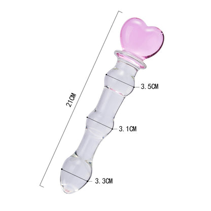 Crystal Glass Pleasure Wand Dildo Anal Plugs - L - image 1