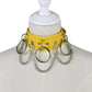 Unisex Punk PU Leather Choker Rock  - Yellow - image 9