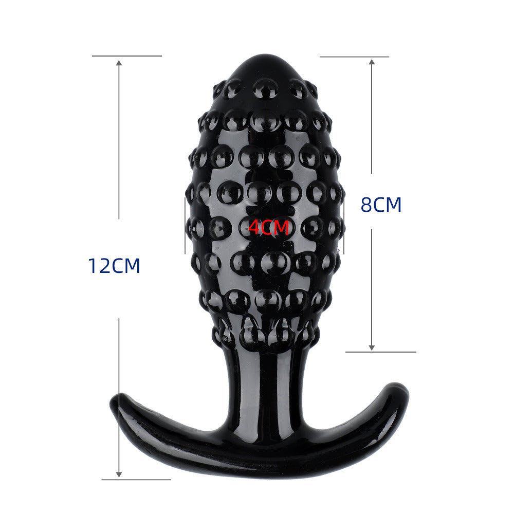 Pineapple Crystal Creative Butt Plug - Black - XL - image 6