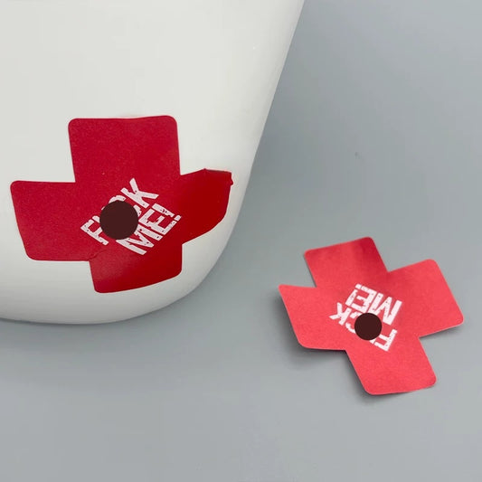 Colorful Disposable Adhesive Nipple Covers - Red - image 0