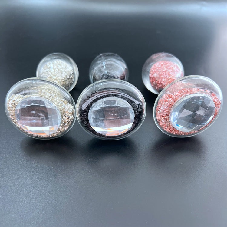 Glacier Glass Silver Sparkler Jewelled Butt Plug - 4 Inch - image 3