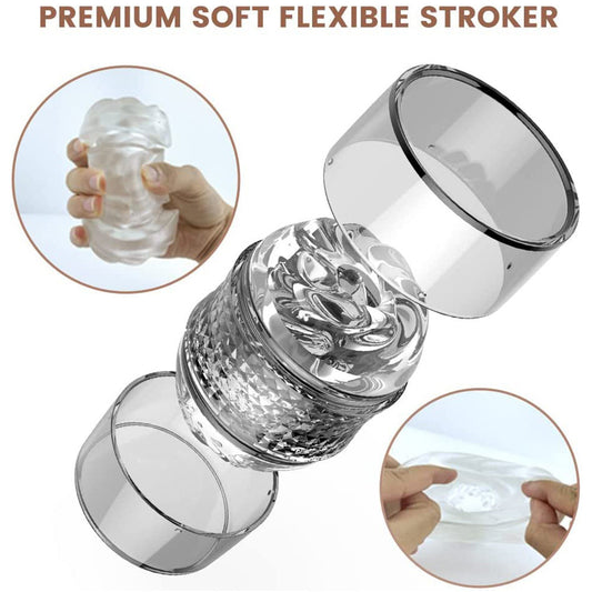 Crystal Spiral Male Stroker – Dual Stimulation - image 1