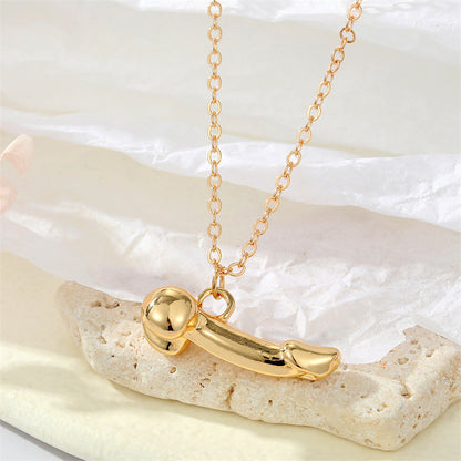 Pendant Penis Necklace - Gold - image 1
