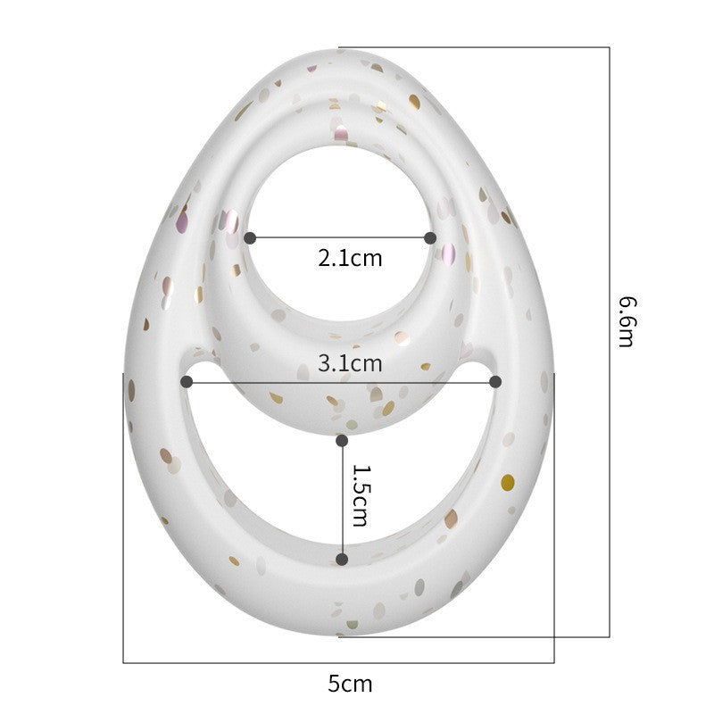 Double Cock Ring for Men – Stretchy Silicone Erection Enhancer & Delay Ejaculation Support - White - image 2
