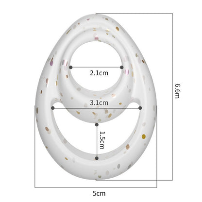 Double Cock Ring for Men – Stretchy Silicone Erection Enhancer & Delay Ejaculation Support - White - image 2