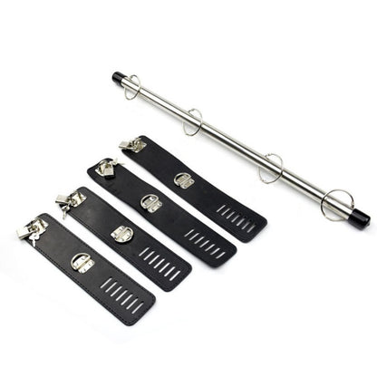 SM Stainless Steel Spreader Bar with Handcuffs Shackles - image 3