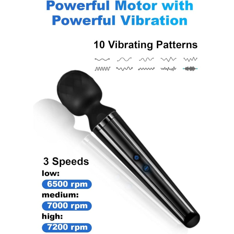 Powerful Cordless Silicone Vibrator Wand Massager - image 2
