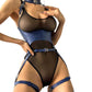 Silhouette Bondage Corset - Blue - image 0