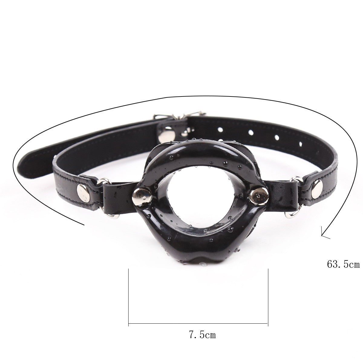 Oral Mouth Gag-Lip Shape BDSM Sex Toy - Black - image 5