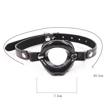 Oral Mouth Gag-Lip Shape BDSM Sex Toy - Black - image 5