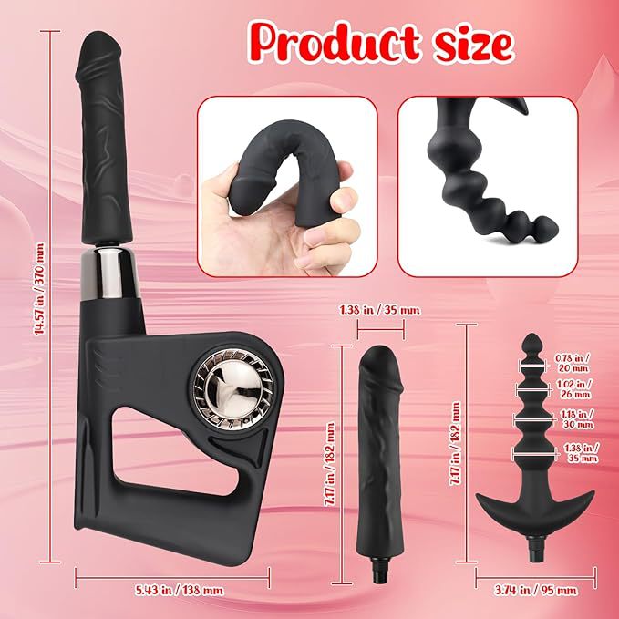 Min Sex Machine with Realistic Dildo & Anal Plug – Adjustable Impact Modes & USB Rechargeable - image 7