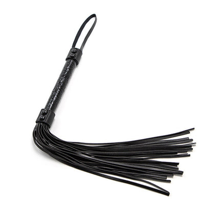 High-quality Leather Whip With Braided Handle - Black - image 4