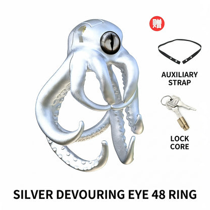 Octopus Kraken Chastity Cage - Silver - 48mm - image 20