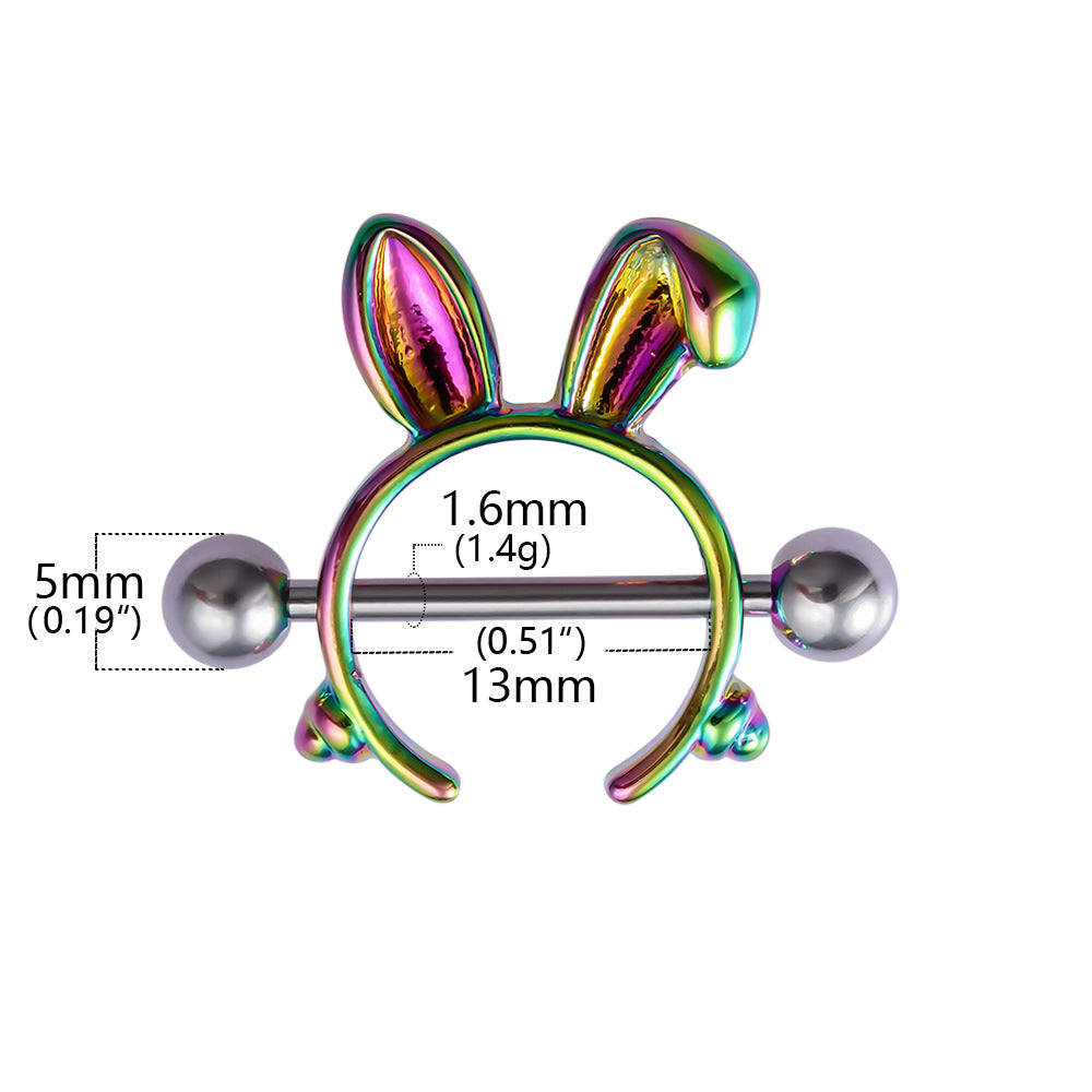 Playboy Rabbit Nipple Piercing Ring Piercing Jewelry - image 3