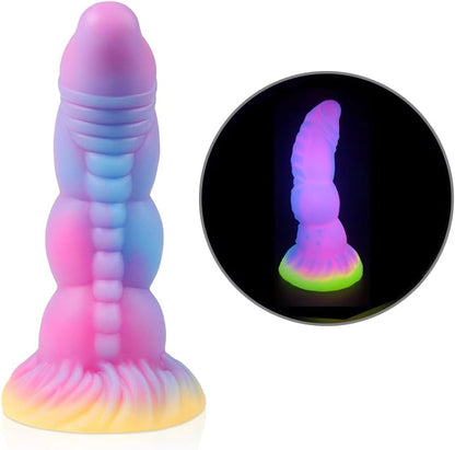8.18'' Fantasy Monster Dildo with Multi-Texture Design & Glow-in-the-Dark Effect - image 0