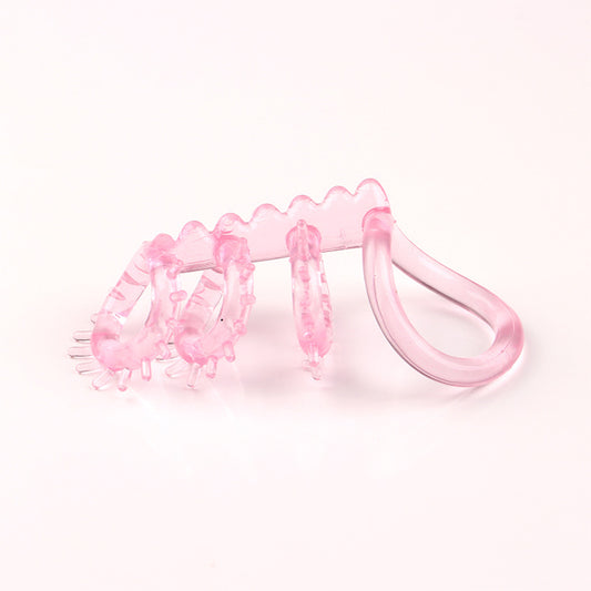 Penis Rings Penis Trainer Delay Ejaculation High Elasticity Time Lasting Sex Toys - Pink - image 1