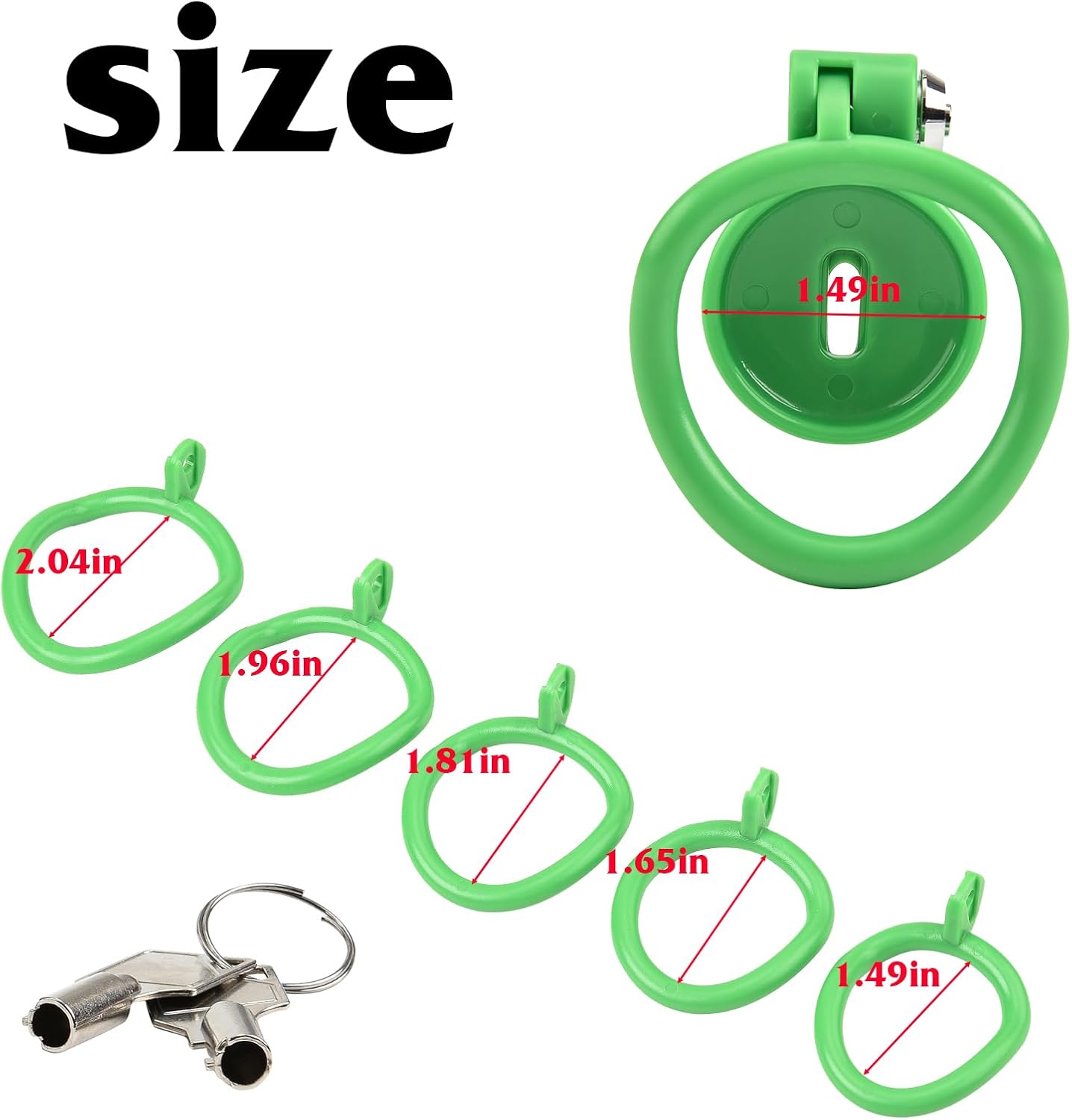Flat Chastity Cage (Green) - image 6