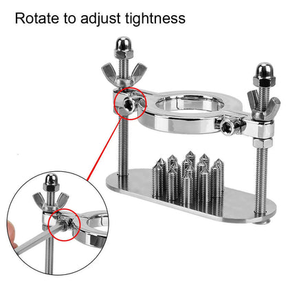 Adjustable Stainless Steel CBT Ball Stretcher with Removable Spikes – Extreme Pleasure & Pain Control - image 12