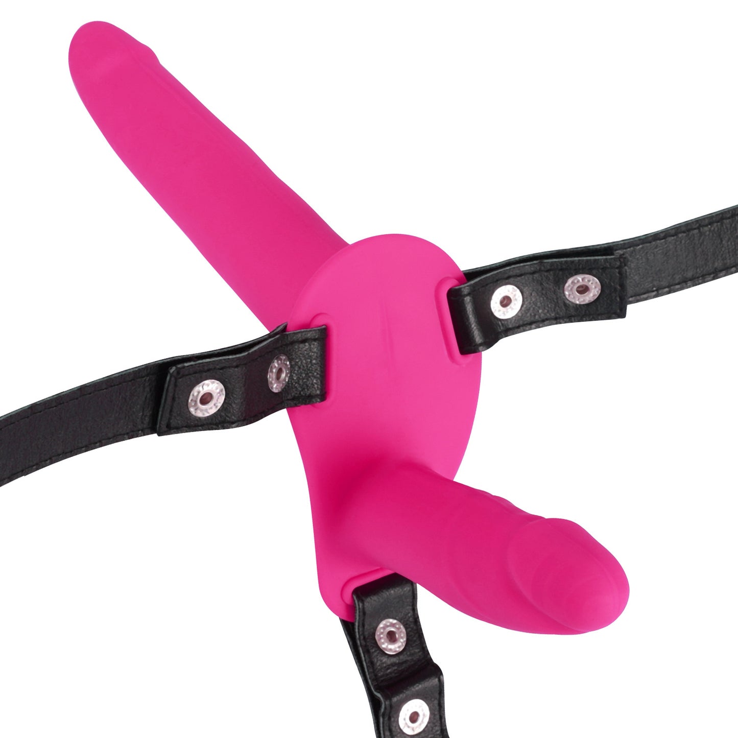 Detachable Silicone Strap-On Harness  Dildo - Pink - Plus Size - image 6