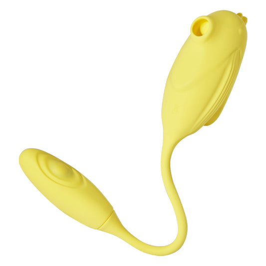 Spirit Bird Dual Stimulator – Sonic Suction & G-Spot Vibration - Yellow - image 4