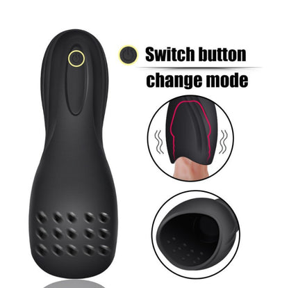 Vibrating Cock Ring Glan Ring Penis Training 10 Modes Men Masturbator - image 1