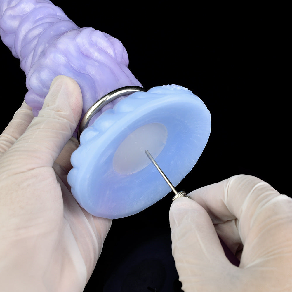 8 Inch Blue Alien Egg-Laying Dildo Silicone Ovipositor Sex Toy - image 7