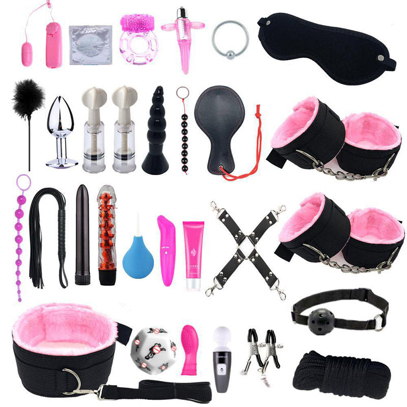 Bdsm Bed Straps Restraints Sex  30 Pcs Set - Pink - image 3