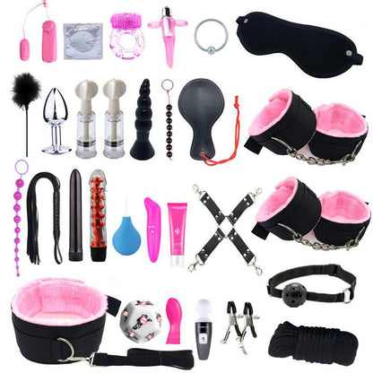 Bdsm Bed Straps Restraints Sex  30 Pcs Set - Pink - image 3