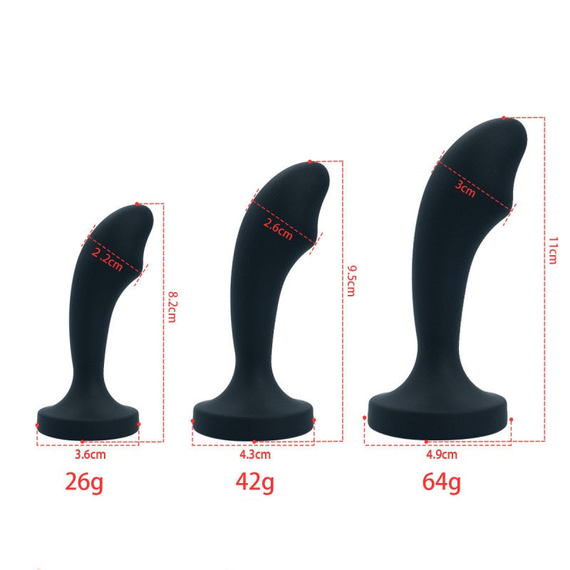 Crystal Base Silicone Anal Plug - Black - L - image 6