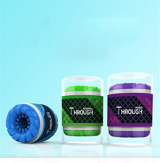 Male Penis Exercise Trainer Triple Texture Masturbation Cup Double Head - image 1