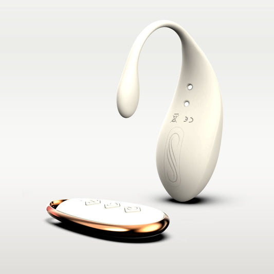 Wearable Remote Control Love Egg – Powerful G-Spot Vibrating Ball for Women  - Ivory - image 0