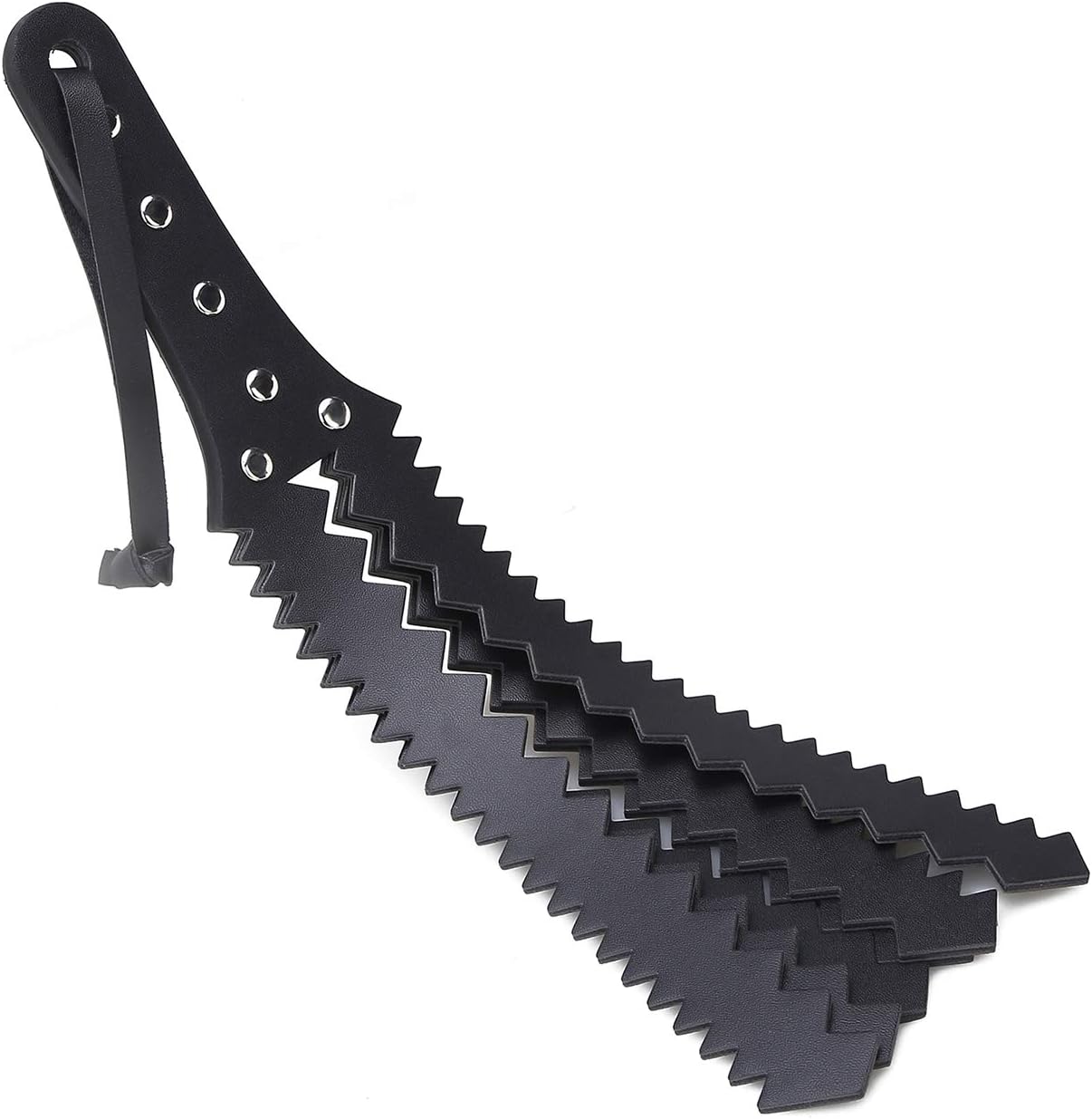 Serrated Faux Leather Flogger - Black - image 0