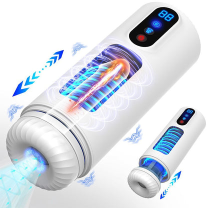 Ultra-Strong Suction Rotating Masturbation Cup  - White - image 9