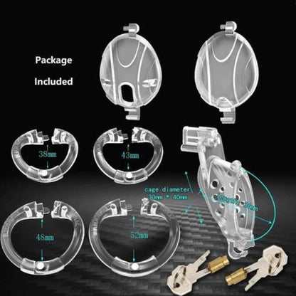 Double Lock Detachable Plastic Chastity Cage - image 4