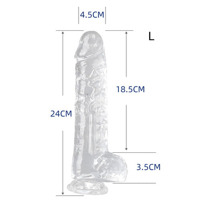Small Realistic Clear 6 inch Cute Dildo with Suction Cup Dildo - L - image 7
