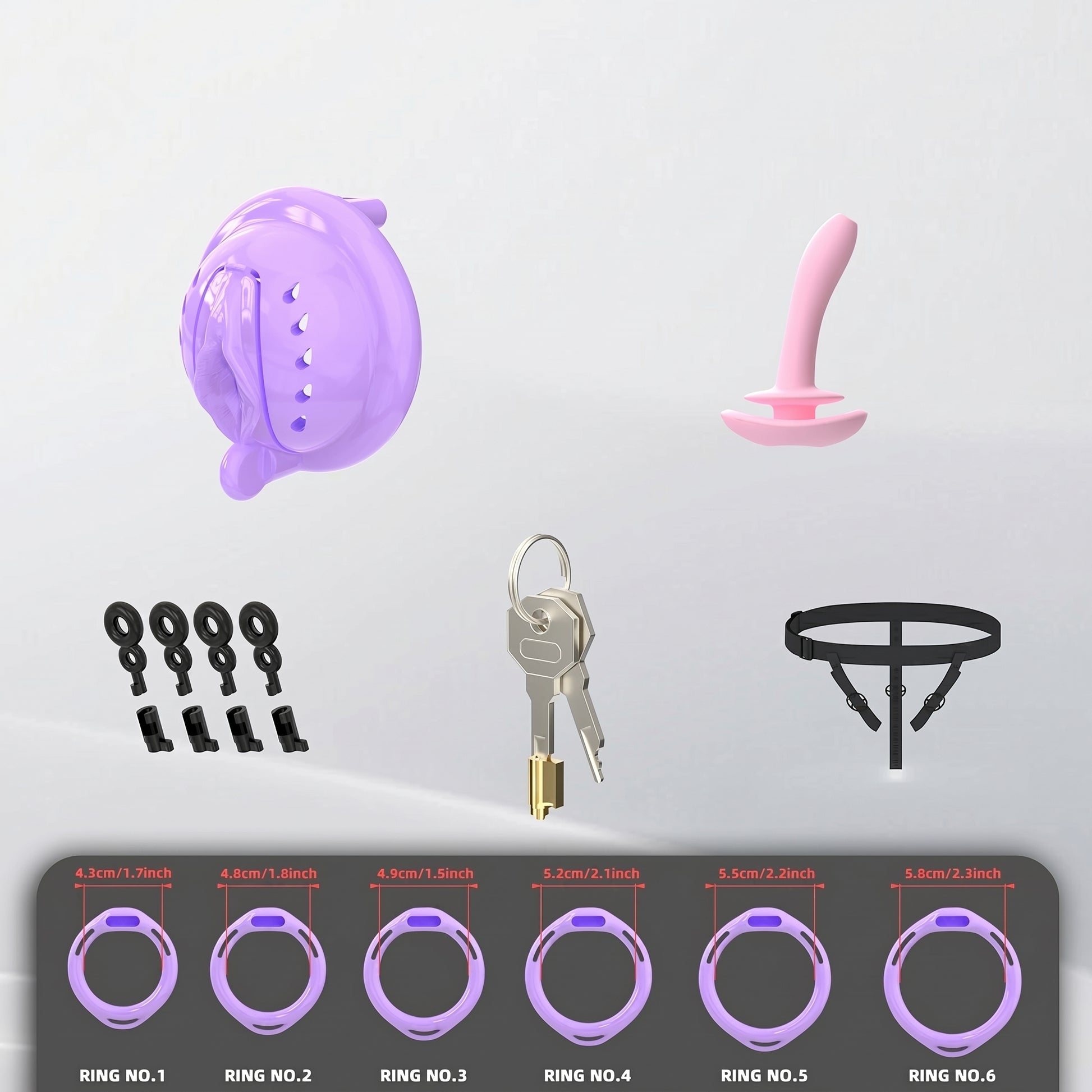 Aegis Flex Magnetic Silicone Chastity Cage - Purple - image 6