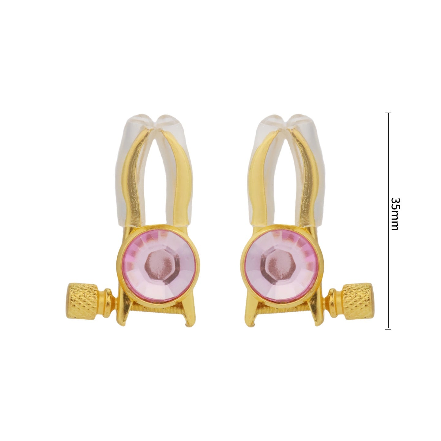 Crystal Base Adjustable Nipple Clamp - Pink - image 8